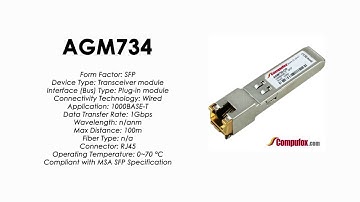 AGM734  |  Netgear Compatible 1000Base-T RJ45 100m SFP
