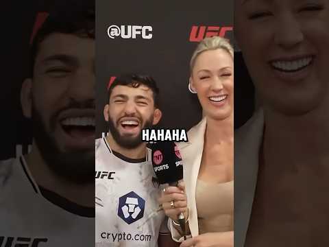Arman won with Oliveira, but lost to the good old British accent 😂 #shorts #mma #ufc