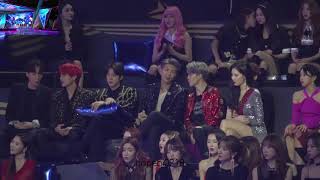 BTS TWICE SUNMI REACTION To IZONE (MAMA HK 2018)