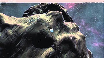 A metre-size cube hitting Comet 67P in Unity