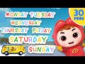 Los 7 días de la semana | Canción educativa para niños | GoGoBus en Español