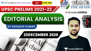 L51: Important Editorial - The Hindu, Indian Express, PIB, Down to Earth l UPSC CSE Hindi 2021/22