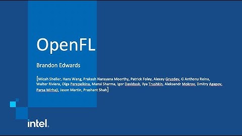 "OpenFL: A framework for federated learning",   Dr. Brandon Edwards (Intel)