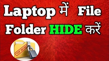 Pc me Folder Hide kaise kare | Laptop me Folder Hide kaise kare | Windows 10 me File Hide Kaise kare