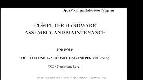 Computer hardware and assembly maintenance 663 | NIOS vocational | NSQF | Lec 1 | Class 12