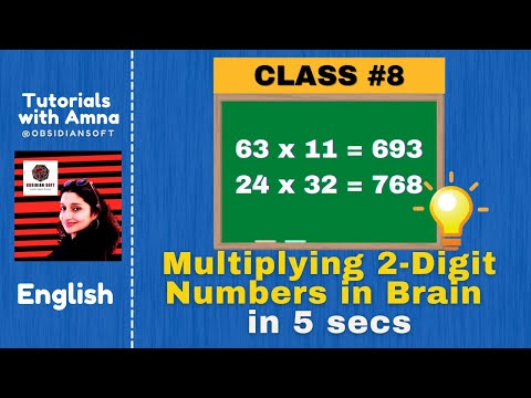 Multiplying 2 digit numbers in mind | 2 digit multiplication tricks | Mental Math - Class #8