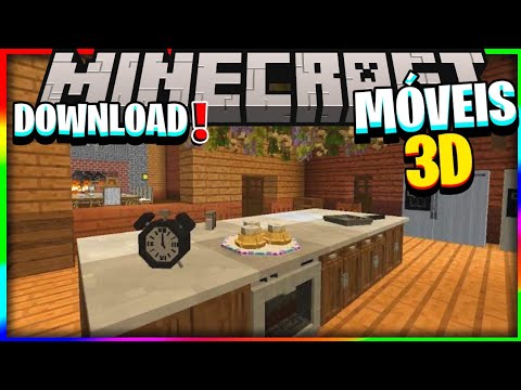 COMO TER O MELHOR MOD DE MÓVEIS 3D REALISTA PARA O MINECRAFT PE 1.20 ...