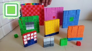 Numberblocks square club 1, 4, 9, 16, 25, 36, 49, 64, 81, 100