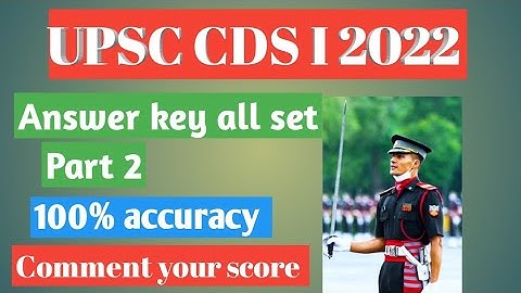 UPSC CDS I 2022 Answer Key Part 2. #cds2022 #cdsanswerkey #pyqacademy #pyq  #answerkey #cds12022