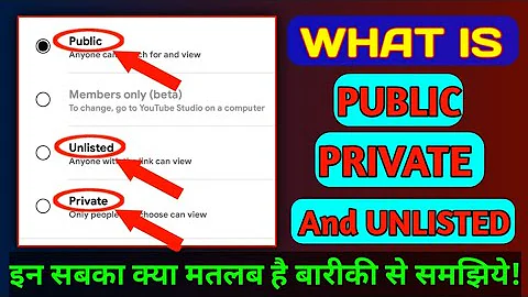 What Is The difference between Private, Scheduled, Public And Unlisted On Youtube 2022