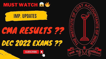 BIG UPDATE 😱 | CMA JUNE RESULTS & DEC 2022 EXAM @ICMAI-CMA @iamsanketpandit@cmapadmanabhanh7991
