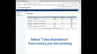 How to take attendance as a substitute teacher in PowerSchool