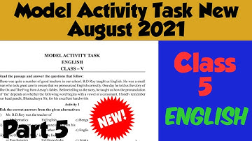 Class 5 english model activity task new august 2021 মডেল অ্যাক্টিভিটি টাস্ক পঞ্চম শ্রেণি ইংরেজি