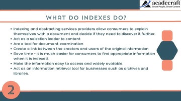 Indexing and Abstracting Services Unlocking Information Access