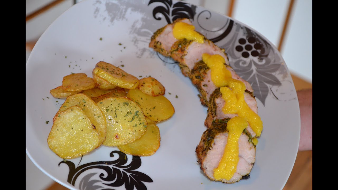 Schweinefilet mit Mango-Curry Soße - YouTube