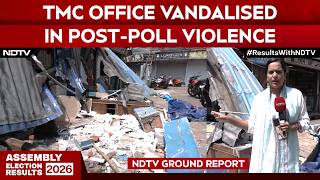 West Bengal Violence | Post-Poll Violence Erupts in Kolkata’s New Market, TMC Office Vandalised