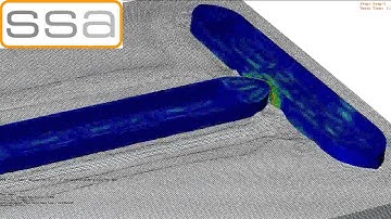 SIMULIA Abaqus simulation using Coupled Eulerian-Lagrangian (CEL) - Barge Impact 3