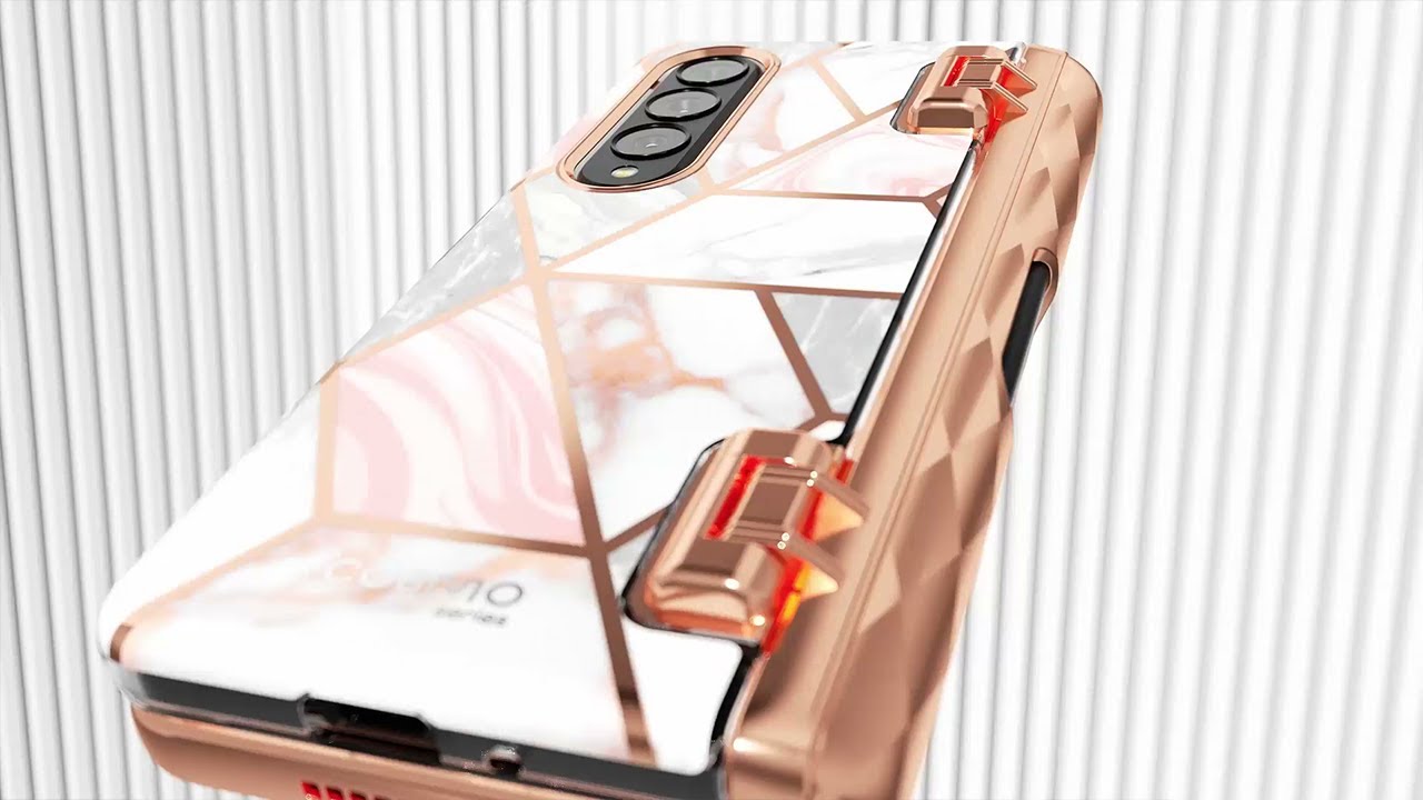 i-Blason Cosmo Pro - Protective case for cell phone - marble pink - for Samsung Galaxy Z Fold4