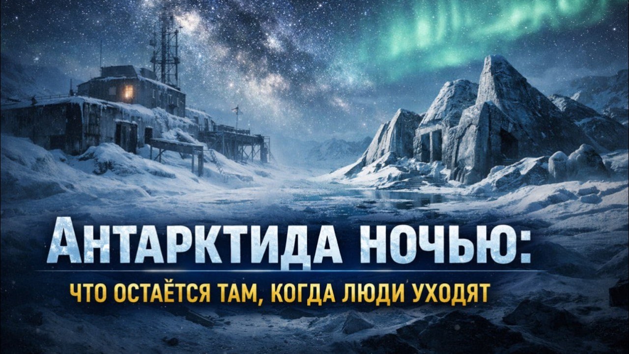 Антарктида ночью: что остаётся там, когда люди уходят | Спокойная история для сна