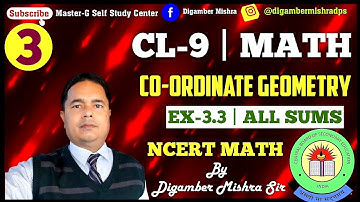 NCERT Solutions Class 9 Math | Coordinate Geometry | Chapter 3 | Ex-3.3