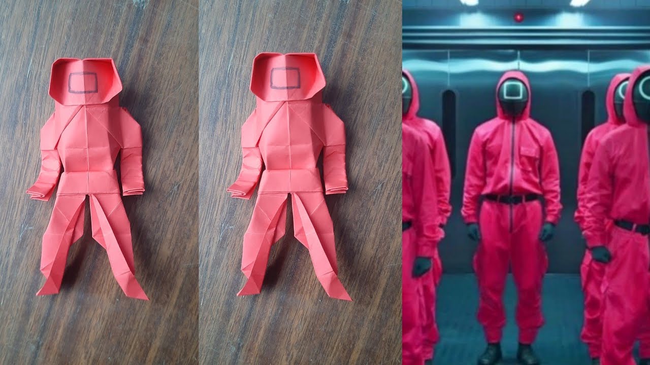 origami soldado del Juego del calamar