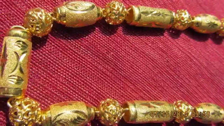 24K PURE GOLD CHINESE NECKLACE