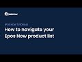How to navigate your Epos Now product list
