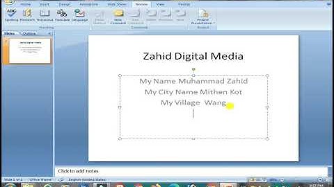 Checking spellings & finding synonyms in MS PowerPoint  2019-2016_2013_2010_2007 Hindi Urdu