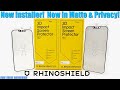 Rhinoshield 3d impact screen protector for iphone 13 promax new installer privacymatte versions