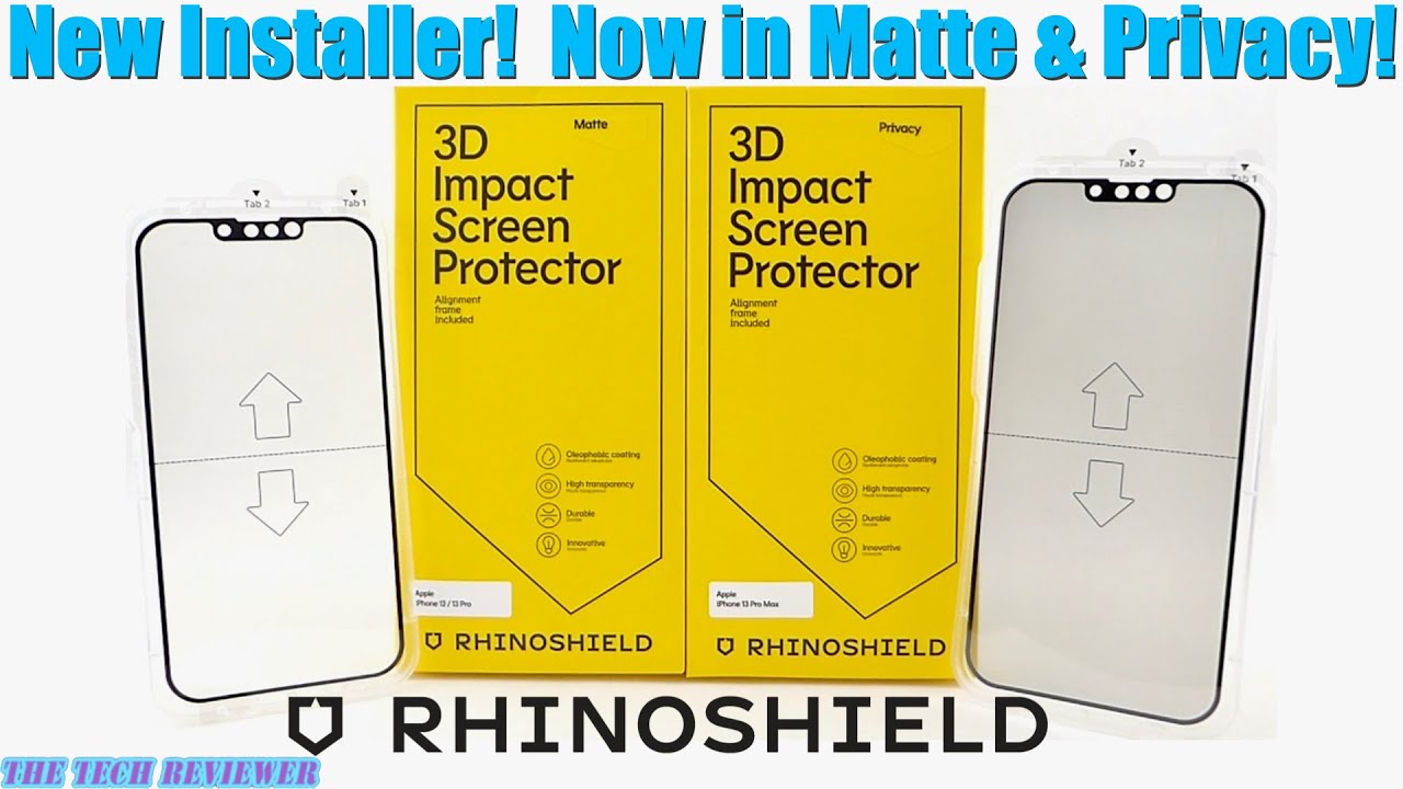 RhinoShield 3D Impact Screen Protector for iPhone 13 Pro/Max: NEW  Installer! Privacy/Matte Versions! 