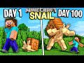 I Survived 100 Days as a SNAIL in Minecraft