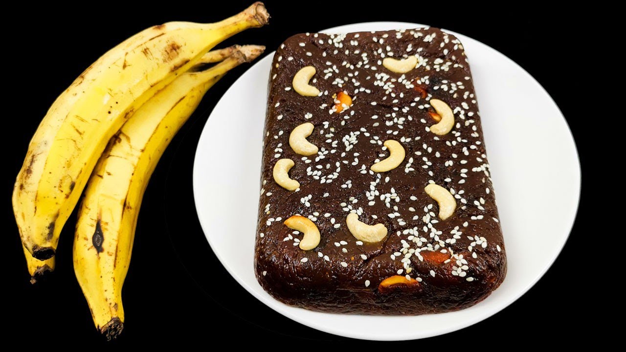 പഴം കൊണ്ട് പെട്ടെന്നു ഹെൽത്തി കറുത്ത ഹൽവ ഉണ്ടാക്കാം/banana halwa