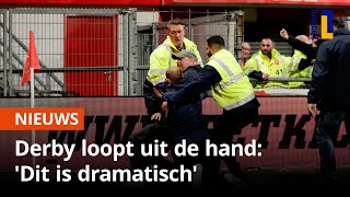 Limburgse derby MVV-Roda loopt uit de hand: vuurwerk, ME, gewonden en aanhoudingen