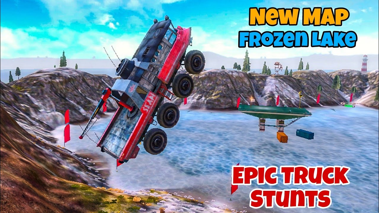 Epic Truck Stunts In Frozen Lake - Off The Road Open World Truck Game ...
