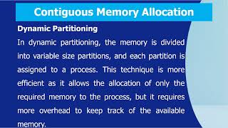 Memory Allocation – Types - Operating Systems