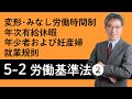 【労働基準法②】変形労働時間制・みなし労働時間制、年次有給休暇、年少者および妊産婦、就業規則について村中先生がやさしく解説！