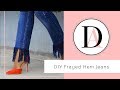 Easy DIY Frayed Hem Jeans #Refashion