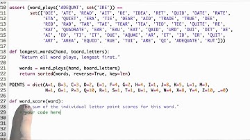 Word Score - Design of Computer Programs