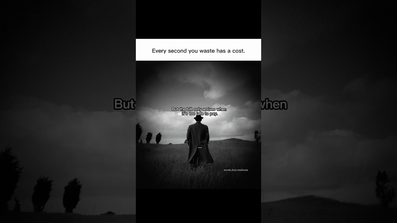 Every second you waste 