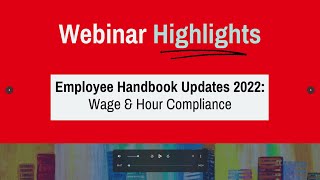 Why get your handbooks done right? overtime and more | Fisher Phillips | Webinar Highlights by hrsimple 114 views 1 year ago 4 minutes, 32 seconds