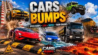 Cars Bumps LIVE 🚗💥 | Crazy Cars vs Speed Bumps, Lava, Water & Train Crashes | BeamNG.drive #2 screenshot 4