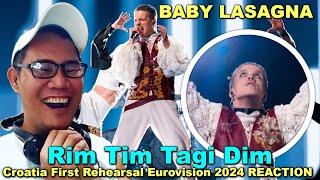 Baby Lasagna - Rim Tim Tagi Dim - Croatia First Rehearsal Eurovision 2024 REACTION