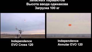 Тест запасного парашюта Independence EVO Cross 120