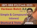 Simple  compound interest for bank exam vardaan20 by anshul sir ibps rrb 2023 po clerk