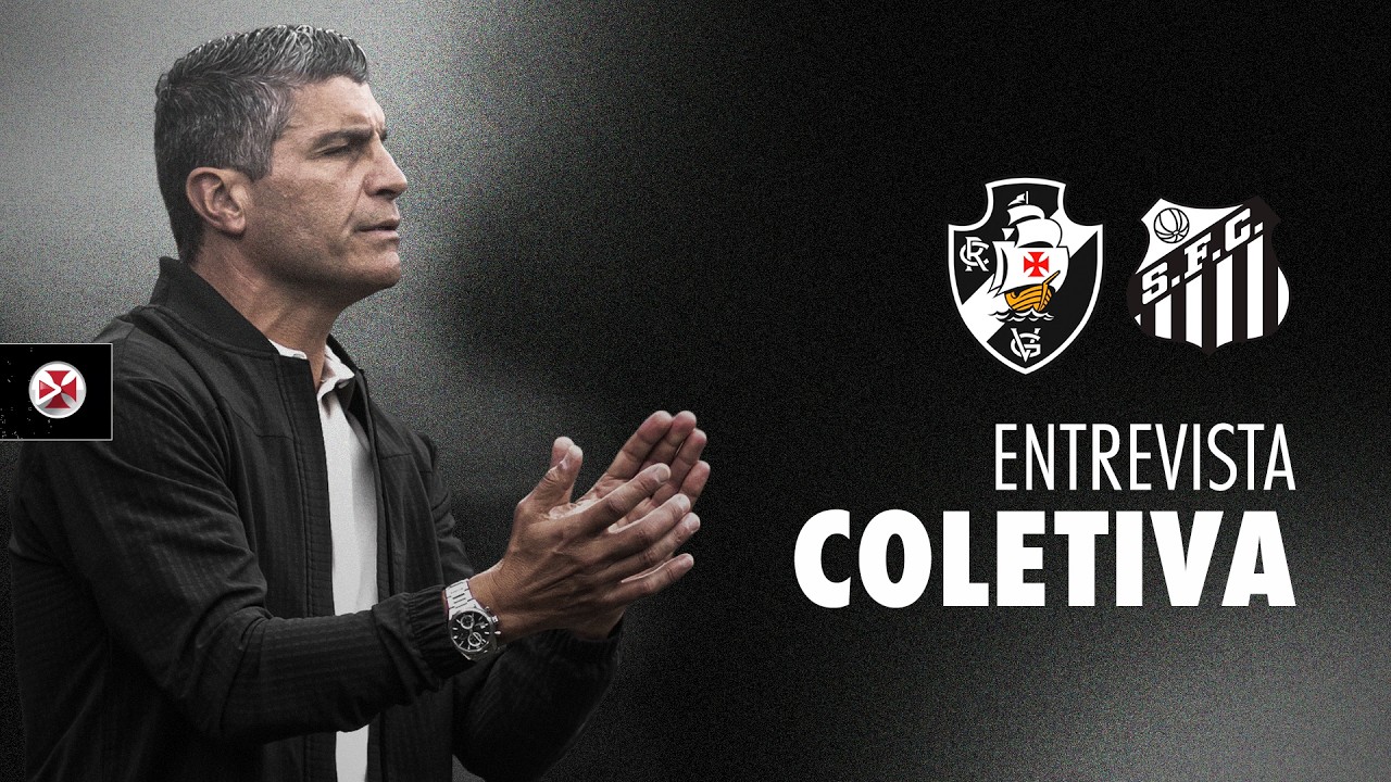 Assista à entrevista coletiva de Pedro Emanuel após Vasco 0 x 3 Santos