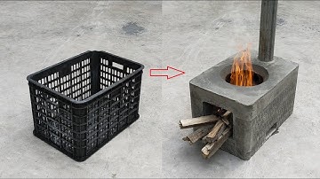 Great, the idea of making smoke free wood stoves from cement and plastic baskets
