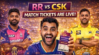 RR vs CSK Tickets LIVE 🎟️ | IPL 2026 | Price, Platform & How to Book