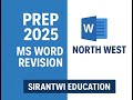 MS Word-Prelim P1 North West 2025