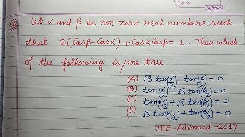 Let alpha and beta are non  zero real numbers such that... | jee advanced maths pyqs solution