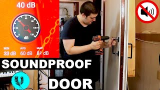 HOW TO SOUNDPROOF A DOOR DIY | Using Drywall to Make Soundproofing Doors & Test Noise Reduction